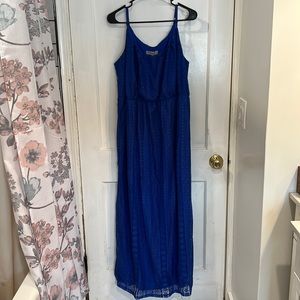 Royal Blue lace overlay maxi dress 3x
